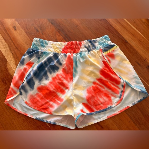 Blooming Jelly Colorful Tie-Dye Lined Women's Running Shorts - Picture 5 of 5